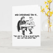 スーパーヒロインが40グリーティングカードを回す時 カード (黄色い花)