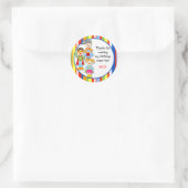 スーパーヒーロすごいラウンドのスティッカーシール ラウンドシール (バッグ)