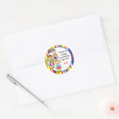 スーパーヒーロすごいラウンドのスティッカーシール ラウンドシール (封筒)