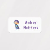 スーパーヒーロカスタムボーイパーソナライズされた名服 ラベル (デザイン1)