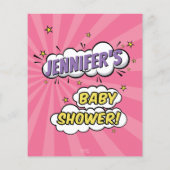 スーパーヒーロガーリーー漫画ブックシャワーベビー (裏面)