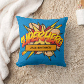 スーパーヒーローおもしろいレトロ漫画ブックアーポップ・アートのト クッション (ブランケット)