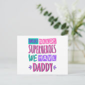 スーパーヒーローが必要な人のパパがいる ポストカード (スタンド正面)