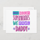 スーパーヒーローが必要な人のパパがいる ポストカード (正面/裏面)