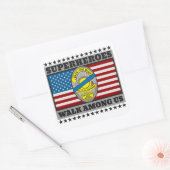 スーパーヒーローが私たちの間を歩く スクエアシール (封筒)