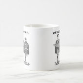 スーパーヒーローが40のクラシックのマグを回す時 コーヒーマグカップ (中央)