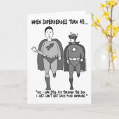 スーパーヒーローが40グリーティングカードを回す場合 カード (黄色い花)