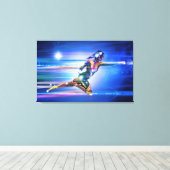 スーパーヒーローで包んだキャンバス キャンバスプリント (インサイチュ (ウッドフロア))