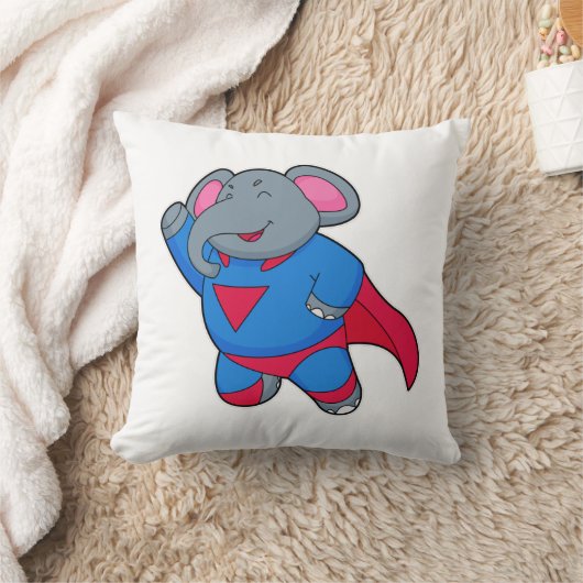 スーパーヒーローとしての象 クッション (ブランケット)