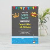 スーパーヒーローとプリンセススイムテーマ 招待状 (スタンド正面)