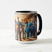 スーパーヒーローにスクラブ マグカップ (正面右)