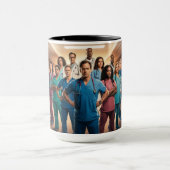 スーパーヒーローにスクラブ マグカップ (中央)