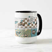 スーパーヒーローのこうもりのマグ マグカップ (正面右)