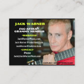 スーパーヒーローのエンターテイメントカードか二重味方された写真 名刺 (裏面)