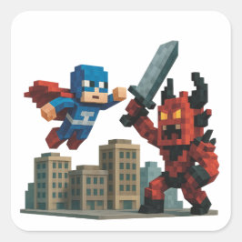 スーパーヒーローのスカイブレードの対決 スクエアシール