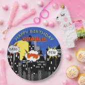 スーパーヒーローのテーマの誕生日 ペーパープレート (パーティー)