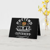 スーパーヒーローのハロウィーンの衣装ギフトのフリ カード (黄色い花)