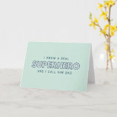 スーパーヒーローのパパ|の父の日カード カード (黄色い花)