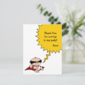 スーパーヒーローのパーティーのサンキューカード サンキューカード (スタンド正面)