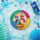 スーパーヒーローのパーティーのプレートはそれをカスタマイズ! ペーパープレート (パーティー)