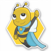 スーパーヒーローのビーカスタムマンガのカットビニールのシール シール (正面)