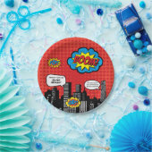 スーパーヒーローのプレート ペーパープレート (パーティー)