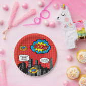 スーパーヒーローのプレート ペーパープレート (パーティー)