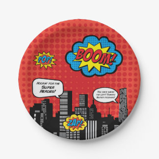 スーパーヒーローのプレート ペーパープレート