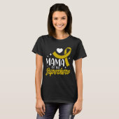 スーパーヒーローのリボンの小児がんママ Tシャツ (正面フル)