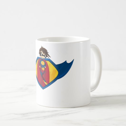 スーパーヒーローのロゴのコーヒー・マグ コーヒーマグカップ (正面右)