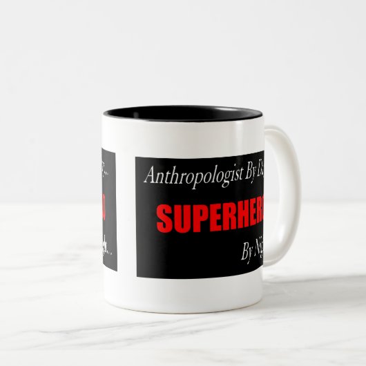 スーパーヒーローの人類学者のマグ ツートーンマグカップ (正面右)