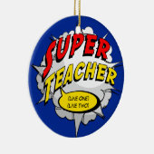 スーパーヒーローの先生のカスタム セラミックオーナメント (右)