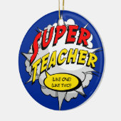 スーパーヒーローの先生のカスタム セラミックオーナメント (左)