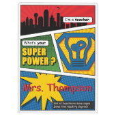 スーパーヒーローの先生 クリップボード (裏面)