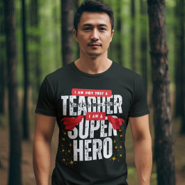 スーパーヒーローの先生 感謝のブラック Tシャツ