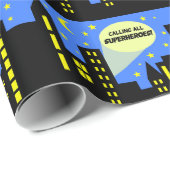 スーパーヒーローの包装紙|の英雄|のテーブルクロス ラッピングペーパー (ロールコーナー)