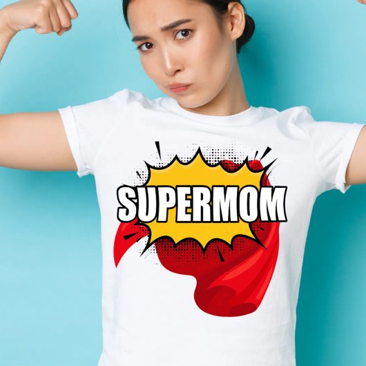 スーパーヒーローの可愛い母の日スーパーママ Tシャツ