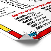 スーパーヒーローの名前のパーティーゲームポスター ポスター (角)