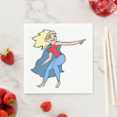 スーパーヒーローの女性 スタンダードランチョンナプキン (インサイチュ)