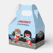 スーパーヒーローの好意ボックス(子供の誕生日パーティーの好意) フェイバーボックス (正面サイド)