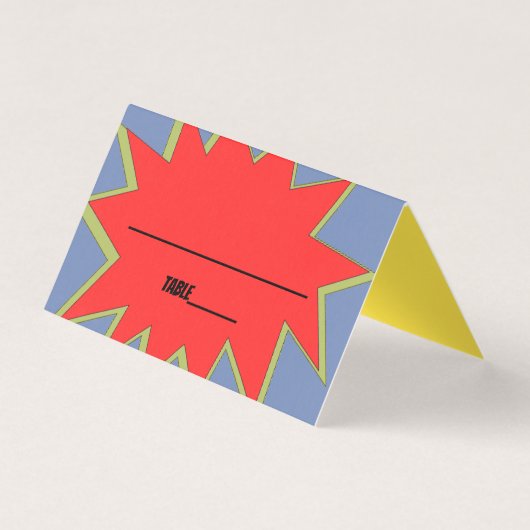 スーパーヒーローの座席表 名刺 (正面)