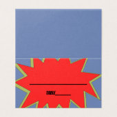 スーパーヒーローの座席表 名刺 (外部フラット)