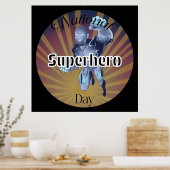 スーパーヒーローの日サイン ポスター (キッチン)