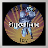 スーパーヒーローの日サイン ポスター (正面)