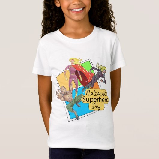 スーパーヒーローの日サイン Tシャツ (正面)