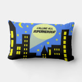 スーパーヒーローの枕|英雄家のための| ランバークッション (裏面)