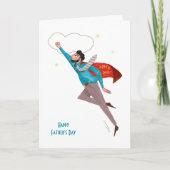 スーパーヒーローの父の日の挨拶  カード (正面)