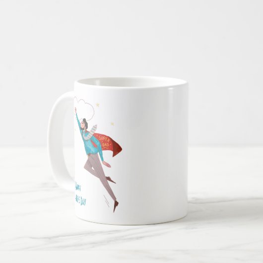 スーパーヒーローの父の日 コーヒーマグカップ (正面左)