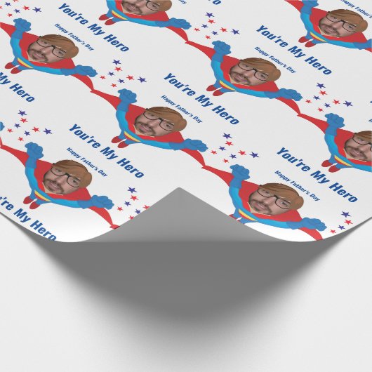 スーパーヒーローの父親の日おもしろい新たな素晴らしい贈り物 ラッピングペーパー (角)