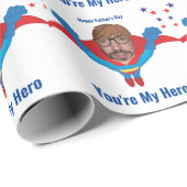 スーパーヒーローの父親の日おもしろい新たな素晴らしい贈り物 ラッピングペーパー (ロールコーナー)